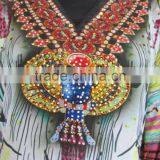 Multicolor CAFTAN Digital Print Crepe Silk LONG Kaftan Tunic Poncho thumbnail-3