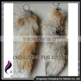 CX-R-05 Promotional Key Chain Natural Color Fancy Fox Fur Tail Key Ring thumbnail-3