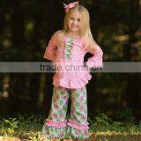 Wholesale Girls Chevron Ruffle Pants Girls Ruffle Leggings Ruffle Icing Pants thumbnail-1