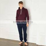 Mens Plain Slim Fit Overhead Pullover Hoodie thumbnail-1