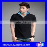 OEM100%Cotton Black Plain Polo Shirts for Man High Quality thumbnail-6