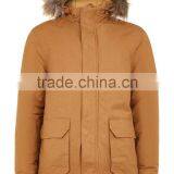 Men Short Faux Fur Hoody Winter Warm Parka thumbnail-1