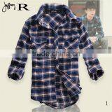 2015 Custom Men Button Down Striped Casual Dress Shirt Linen Fabric for Shirt thumbnail-1