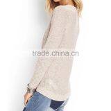 Simple Pure Cotton Blank Fashion Loose Women Sweater for Autumn thumbnail-2