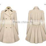 Women's Double Breasted Cinch Trench Coat thumbnail-2
