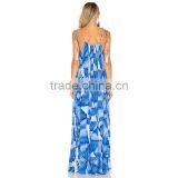 Custom Print Bohemian Dress Plus Size Flowing One Piece Maxi Dress thumbnail-3