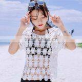 Short Sleeve Blouses Sexy Women See Through Blouses thumbnail-1