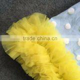 New Arrival Easter Design 2016 Girls Summer Dress Dot Chick Yellow Ruffle Long Sleeve With Matching Accessories thumbnail-4