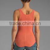 Silk Rib Baseball Coral Tank thumbnail-2