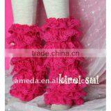 Girls Hot Pink Lace Petti Warmers LM5 thumbnail-1