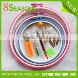 High Quality Embroidery Supplies Fuchsia Plastic Punch Embroidering Hoop thumbnail-1