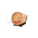 Electric barrel sauna cabins with solid wood for outdoor / indoor