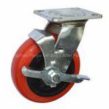 Caster Wheel,6 Inch Swivel Plastic Caster Wheels,caster With Lock,trolley Wheels thumbnail-2