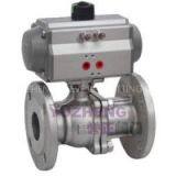 2PC Pneumatic Flanged Ball Valve