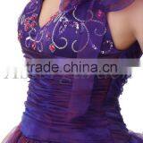 A-Line Princess Mini Jersey Cocktail Party Homecoming Prom Dress Organza Spaghetti Strap Beaded Prom Party Dress thumbnail-2