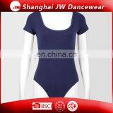Short Sleeve Ballet Leotard Blue Dance Leotard