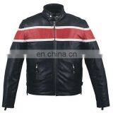 HMB-0476C LEATHER JACKETS MOTORBIKE COATS BLACK BIKER STYLE