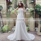 Wholesale Strapless Lace-Up Beaded Chiffon Wedding Dresses SQS035 thumbnail-1
