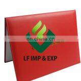 2015 High Quality Leather Certificate Holder, Postgraduate Certificates Folder With Custom Logo