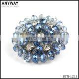Elegant Design Fancy Button With Crystal Blue Color Beads Shirt Button Wholesale thumbnail-1