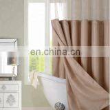 China Suppliers Luxury Hotel Hookless Shower Curtains Snap With Grommets Detachable Liner in White Gray Fabric thumbnail-6