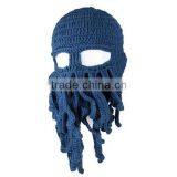 2014 Handmade Knitted Crochet Beard Hat Bicycle Mask Cap Octopus Cool Black SP055 thumbnail-4