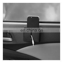 Black Plastic Car Storage Box Phone Holder Multifunction Mobile Phone Storage Box Charging Hole Organizer thumbnail-3
