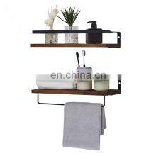 Wood Modern Storage Rack Shelves Wall Mounted Floating Wall Shelf