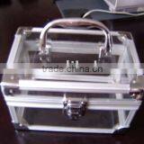 2013 new design aluminum exquisite acrylic case with handle and locks size 190*110*110