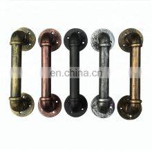 High Quality Antique Industrial Pipe Barn Door Pull Handle With Rusty Design thumbnail-2