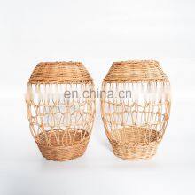 Unique Hot Sale Vintage Rattan Light Shade, Vintage Wicker Shade Light Lampshade Decor Vietnam Cheap Wholesale thumbnail-1