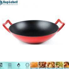 Amazon Hot Selling Kitchenware Cast Iron Wok thumbnail-3