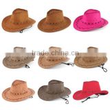 2015 Hot Sale Cheap Multicolor Felt Leather Cowboy Hat for audlt and children