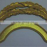 Embroidred Hand Machine Bullion Uniform Officer Embroidred Visors Caps