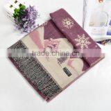 Best Selling FashionJacquard Snow Pattern Women Winter Wool Scarf thumbnail-3