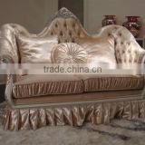 Classical wooden frame beautiful fabric hotel sofa XY2832