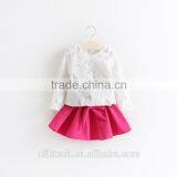 Baby Clothes Set Boutique Chiffon Skirt With White Lace Tshirt Set Goods for Children Clothes thumbnail-1