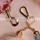 Fluffy and Luxury Color Fox Tail With Golden Color Metal Chain thumbnail-6