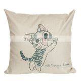 Home Decorative Cat Printing Linen Cheap Cushion Cover thumbnail-4