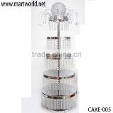 5-tier luxurious crystal cake stand;Wedding cake stand with acrylic crystal hanging beads(cake-005)                        
                                                Quality Choice