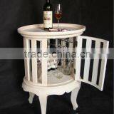 Shabby Chic Round Wood Wine Rack