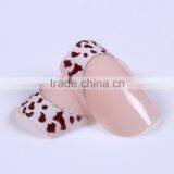 Crazy Nail Leaopard Women in Night Clubs Pink Nails Tips