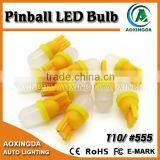 T10 Wedge 6.3V Pinball Led Bulb 555 Yellow