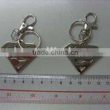 Zinc Alloy Nickel Free Plated Superman Keychain