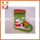 SJ-6817 Light up Sock Gift Bag flashing Tree Decorating led lights Santa Claus Christmas Stocking