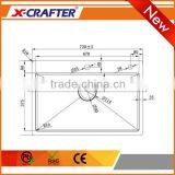 Single Bowl Design Rectangular 304 Stainless Steel Kitchen Sink Without Apron thumbnail-2