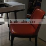 Italian style leather wood chair (C-48)
