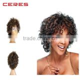 Cheap price natural looking medium length heat resistant synthetic wig