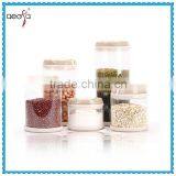 Kitchen Borosilicate Jar Clear Decorative Glass Canisters Jars and Plastic Lids thumbnail-1