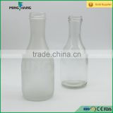 300ml frosted and clear glass beverage bottle for juice